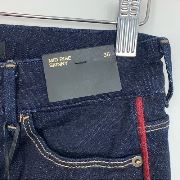 NWT Massimo Dutti Mid Rise Skinny Dark Wash Jeans Size 4 - Picture 11 of 12